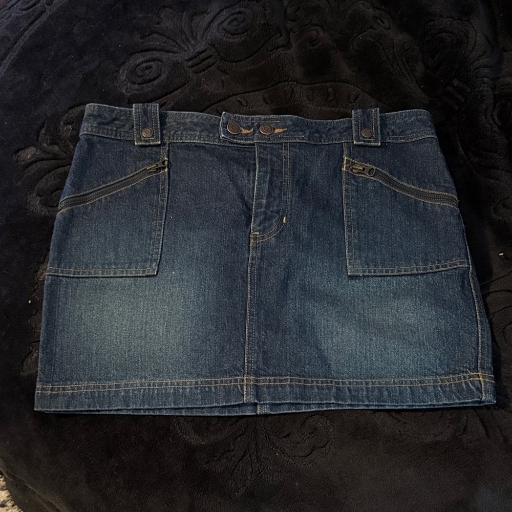 Old Navy Dark Blue Denim Mini Skirt